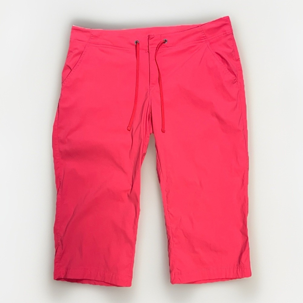 Columbia Womens All Seasons Capri Pants Size 10 Orange Omni-Shield Stretch